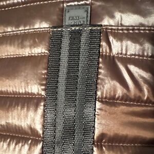 Think Royln Shiny Bronze Quilted Bag